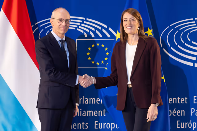 Foto 24: Roberta METSOLA, EP President meets with Luc FRIEDEN, Luxembourg Prime Minister