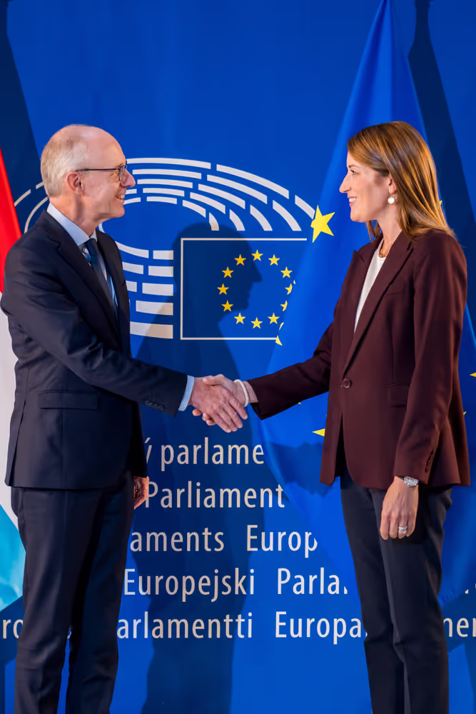 Roberta METSOLA, EP President  meets with Luc FRIEDEN, Luxembourg Prime Minister