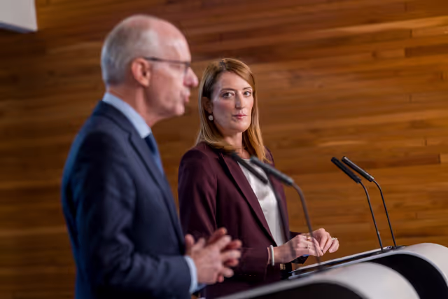 Foto 4: Roberta METSOLA, EP President  meets with Luc FRIEDEN, Luxembourg Prime Minister