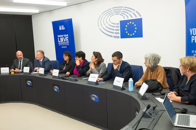 Foto 32: LUX Audience Award 2026 - Meeting with Vice-President Sabine Verheyen, responsible for the LUX Audience Award, along with Members of the Committee on Culture and Education and film representatives