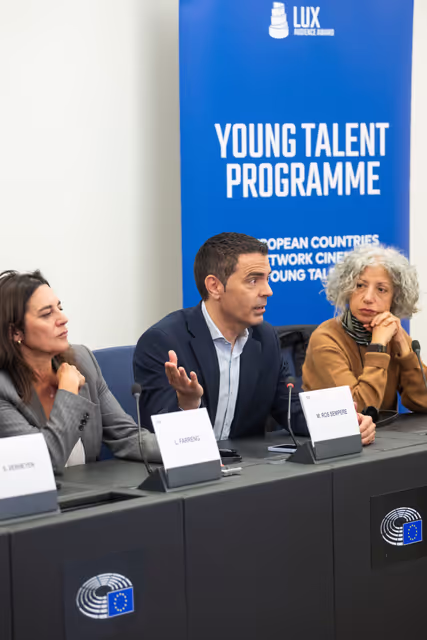 Foto 5: LUX Audience Award 2026 - Meeting with Vice-President Sabine Verheyen, responsible for the LUX Audience Award, along with Members of the Committee on Culture and Education and film representatives