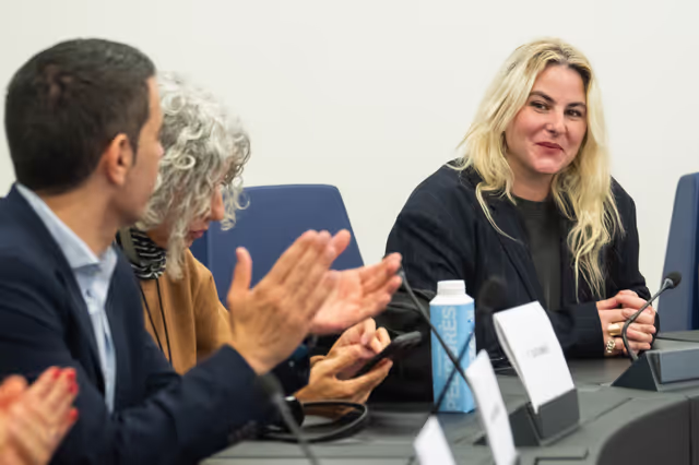 Foto 2: LUX Audience Award 2026 - Meeting with Vice-President Sabine Verheyen, responsible for the LUX Audience Award, along with Members of the Committee on Culture and Education and film representatives