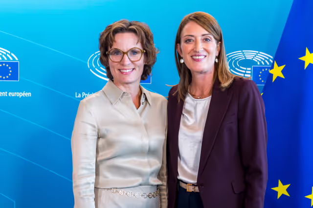 Roberta METSOLA, EP President meets with Jessika ROSWALL, Commissioner for Environment, Water Resilience and a Competitive Circular Economy