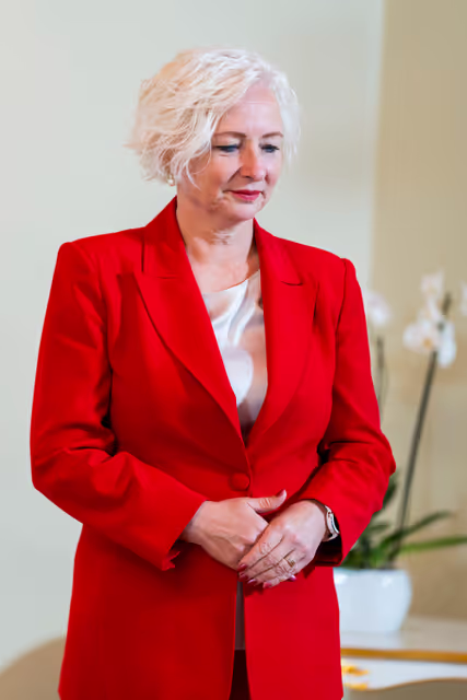 Fotografija 5: Official visit by Roberta METSOLA, EP President to Riga (Latvia) - Meeting with Daiga MIERINA, Speaker of the Saeima (Latvian Parliament)