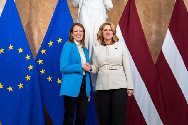 Official visit by Roberta METSOLA, EP President to Riga (Latvia) - Meeting with Evika SILIŅA, Latvian Prime Minister