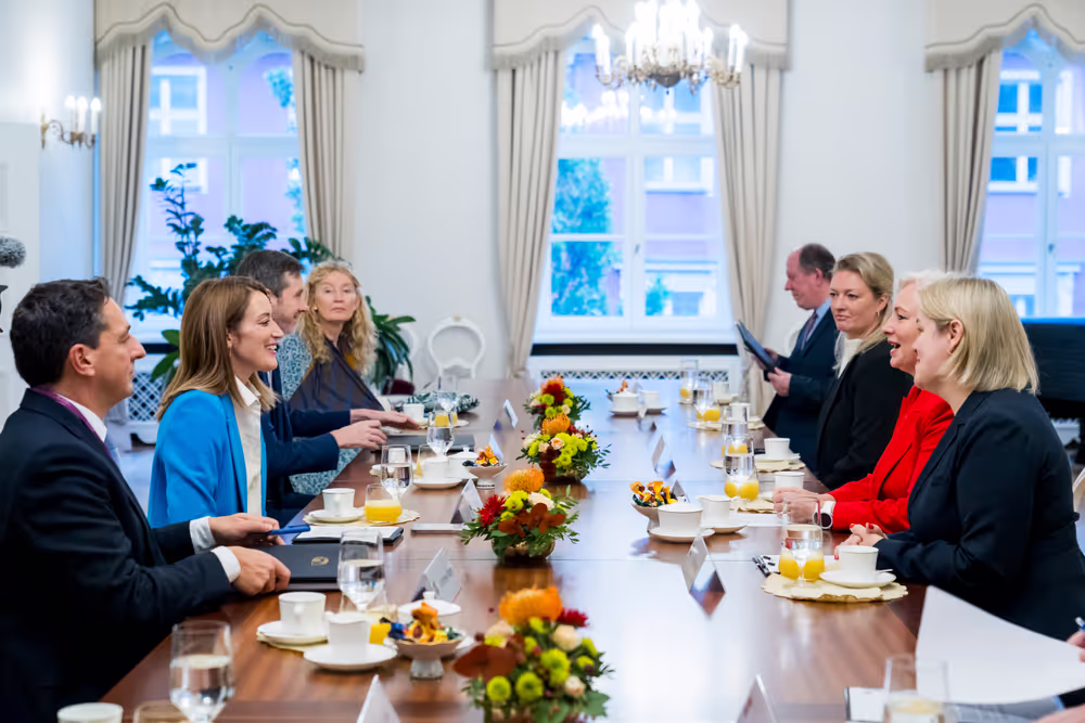 Official visit by Roberta METSOLA, EP President to Riga (Latvia) - Meeting with Daiga MIERINA, Speaker of the Saeima (Latvian Parliament)