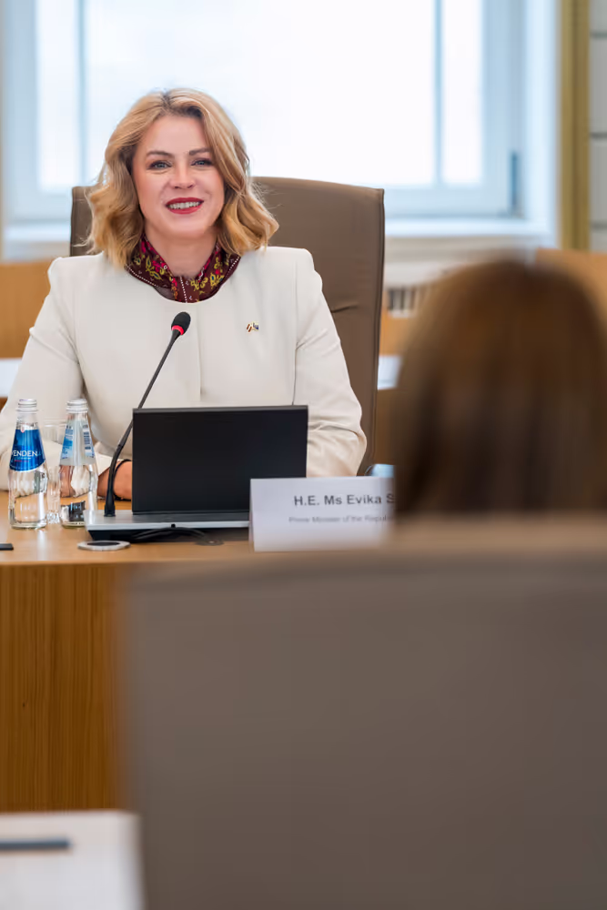 Official visit by Roberta METSOLA, EP President to Riga (Latvia) - Meeting with Evika SILIŅA, Latvian Prime Minister