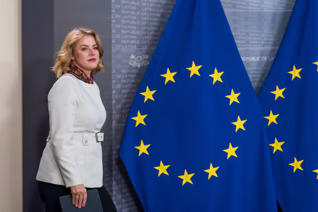 Fotografija 6: Official visit by Roberta METSOLA, EP President to Riga (Latvia) - Meeting with Evika SILIŅA, Latvian Prime Minister