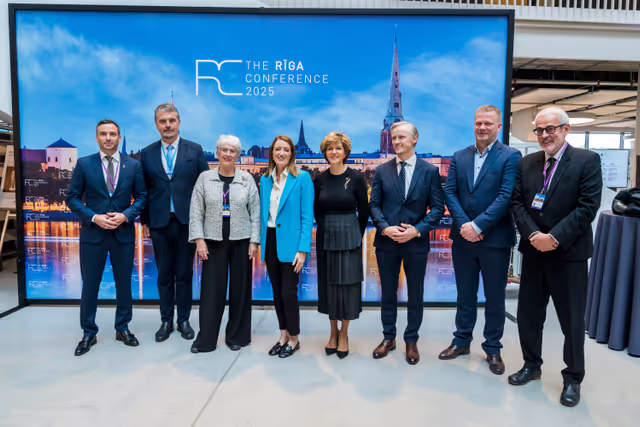 Fotografija 11: Official visit by Roberta METSOLA, EP President to Riga (Latvia) - Speech at The Rīga Conference 2025 - Unity, Security and Resilience in a Fragmented World