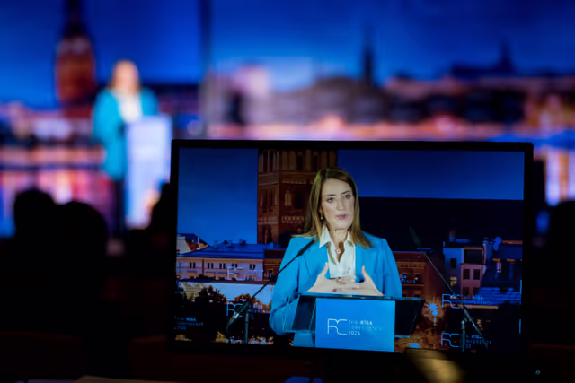 Fotografija 5: Official visit by Roberta METSOLA, EP President to Riga (Latvia) - Speech at The Rīga Conference 2025 - Unity, Security and Resilience in a Fragmented World