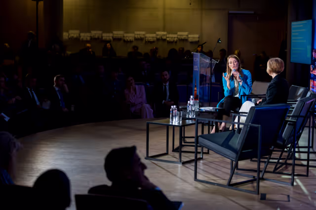 Fotografija 1: Official visit by Roberta METSOLA, EP President to Riga (Latvia) - Speech at The Rīga Conference 2025 - Unity, Security and Resilience in a Fragmented World