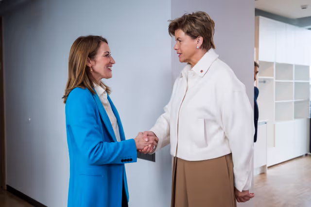 Снимка 4: Official visit by Roberta METSOLA, EP President to Riga (Latvia) - Meeting with Baiba BRAŽE, Minister of Foreign Affairs of Latvia