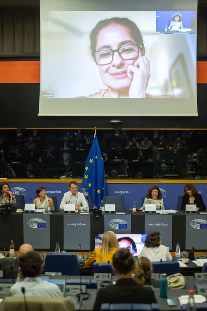 Foto 2: The Daphne Caruana Galizia Prize for journalism press seminar ' Silencing journalists' voices around the world '