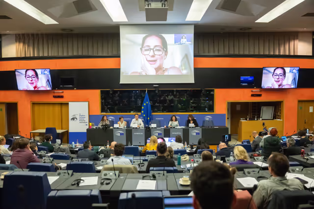 Foto 1: The Daphne Caruana Galizia Prize for journalism press seminar ' Silencing journalists' voices around the world '