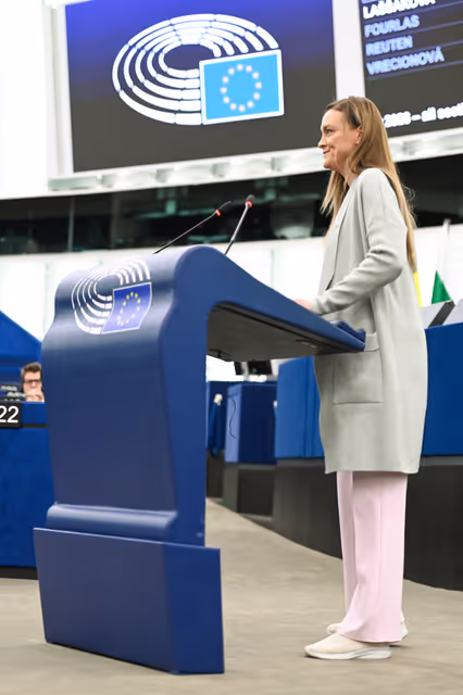 Fotografi 9: EP Plenary session - Polarisation and increased repression in Serbia, one year after the Novi Sad tragedy