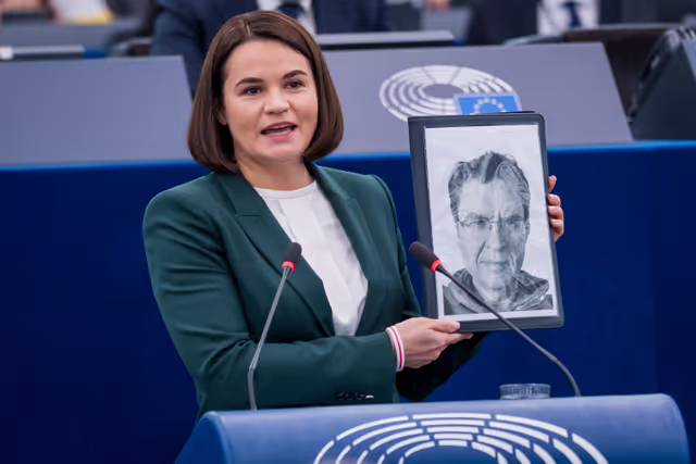 Foto 50: EP Plenary session - Formal Sitting with Sergey TIHANOVSKI, Sakharov Prize laureate 2020 and Sviatlana TSIKHANOUSKAYA, leader of democratic forces of Belarus