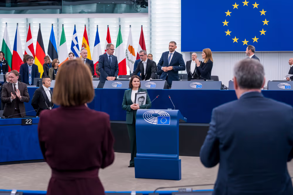 EP Plenary session - Formal Sitting with Sergey TIHANOVSKI, Sakharov Prize laureate 2020 and Sviatlana TSIKHANOUSKAYA, leader of democratic forces of Belarus