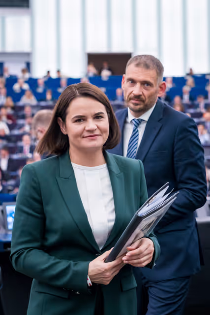 EP Plenary session - Formal Sitting with Sergey TIHANOVSKI, Sakharov Prize laureate 2020 and Sviatlana TSIKHANOUSKAYA, leader of democratic forces of Belarus