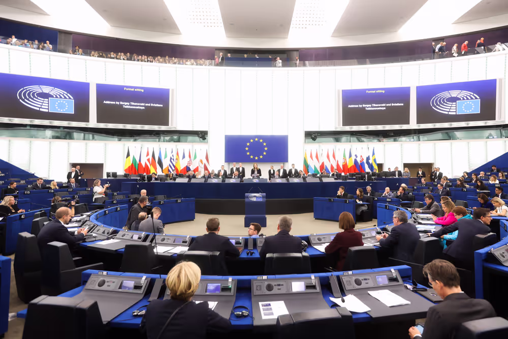 EP Plenary session - Formal Sitting with Sergey TIHANOVSKI, Sakharov Prize laureate 2020 and Sviatlana TSIKHANOUSKAYA, leader of democratic forces of Belarus