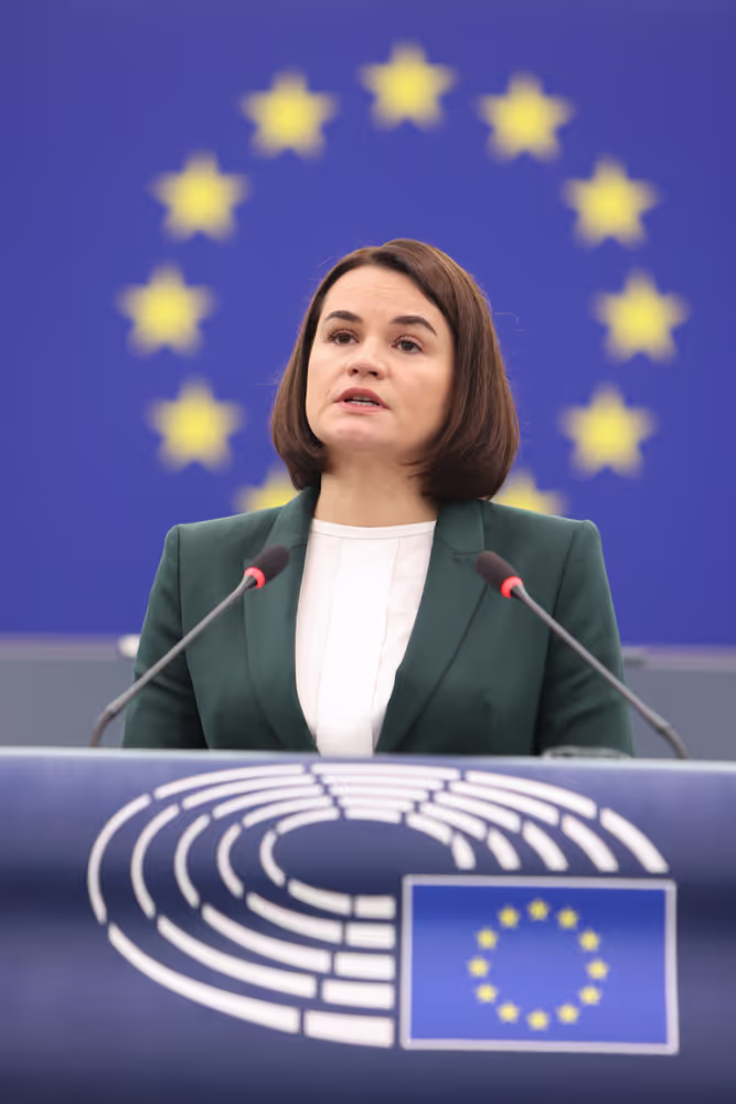 EP Plenary session - Formal Sitting with Sergey TIHANOVSKI, Sakharov Prize laureate 2020 and Sviatlana TSIKHANOUSKAYA, leader of democratic forces of Belarus
