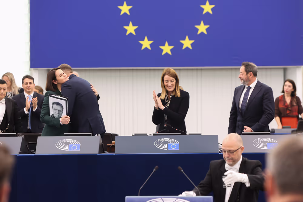 EP Plenary session - Formal Sitting with Sergey TIHANOVSKI, Sakharov Prize laureate 2020 and Sviatlana TSIKHANOUSKAYA, leader of democratic forces of Belarus