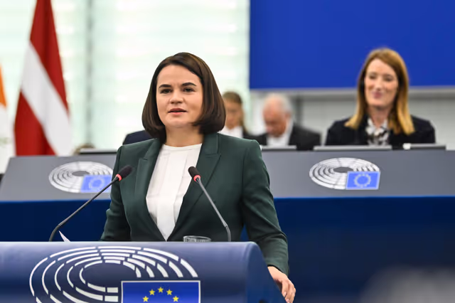 Foto 46: EP Plenary session - Formal Sitting with Sergey TIHANOVSKI, Sakharov Prize laureate 2020 and Sviatlana TSIKHANOUSKAYA, leader of democratic forces of Belarus