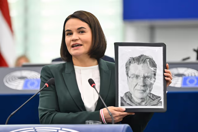 Foto 47: EP Plenary session - Formal Sitting with Sergey TIHANOVSKI, Sakharov Prize laureate 2020 and Sviatlana TSIKHANOUSKAYA, leader of democratic forces of Belarus