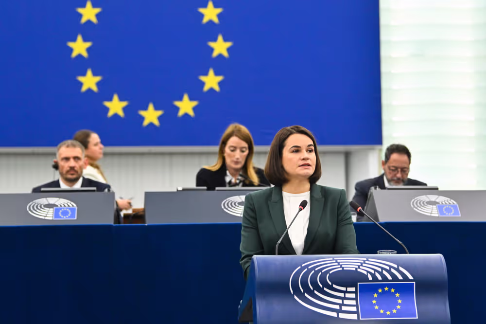 EP Plenary session - Formal Sitting with Sergey TIHANOVSKI, Sakharov Prize laureate 2020 and Sviatlana TSIKHANOUSKAYA, leader of democratic forces of Belarus