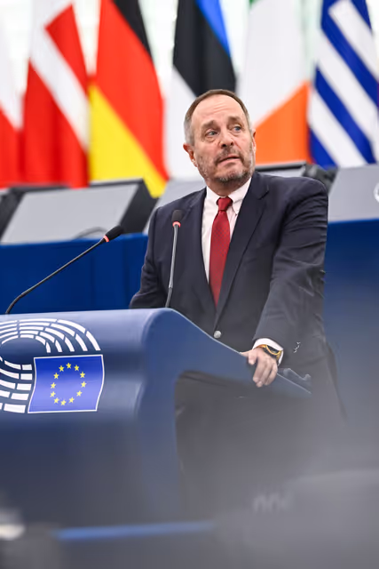 Fotografia 29: EP Plenary session.- The need for a united support to Ukraine and for a just and durable peace concluded on Ukraine's terms, with Europeans and without surrendering to Vladimir Putin's conditions ahead of the foreseen Budapest summit