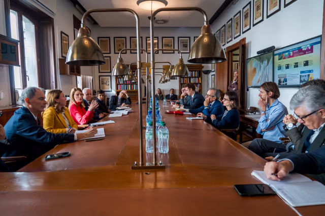 Official visit by Roberta METSOLA, EP President, to Milan (Italy) - Meeting & Discussion with the Board of Corriere della Sera