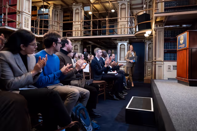 Photo 10 : Official visit by Roberta METSOLA, EP President to Washington D.C. (United States of America) - Speech & Q&A at Georgetown University