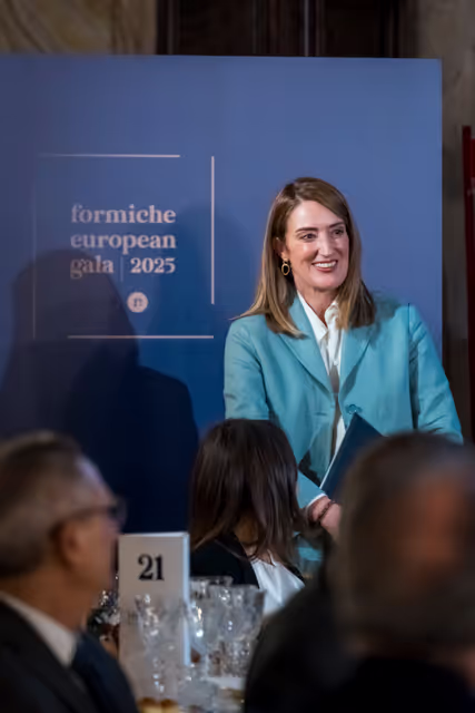 Foto 1: Official visit by Roberta METSOLA, EP President, to Rome (Italy) - Speech at the Formiche European Dinner