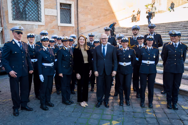 Fotografi 1: Official visit by Roberta METSOLA, EP President, to Rome (Italy) - Meeting with Roberto GUALTIERI, Mayor of Rome