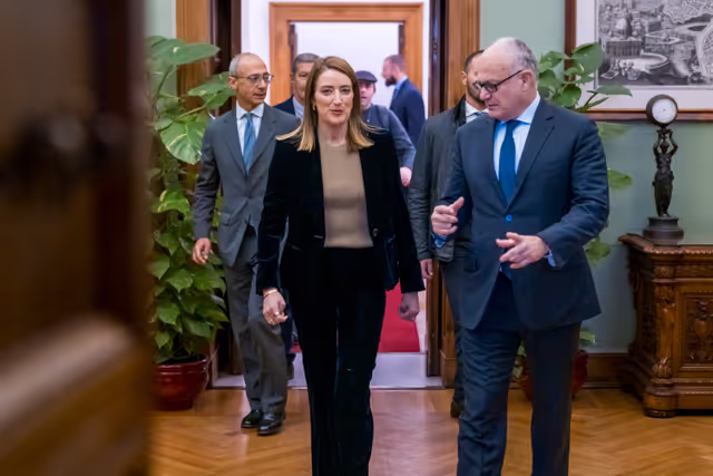 Official visit by Roberta METSOLA, EP President, to Rome (Italy) - Meeting with Roberto GUALTIERI, Mayor of Rome