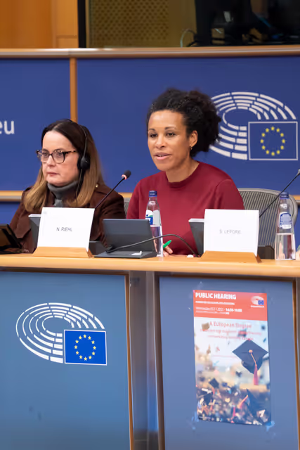 Fotografia 8: CULT - Public hearing on A European Degree: empowering students, strengthening universities, uniting Europe