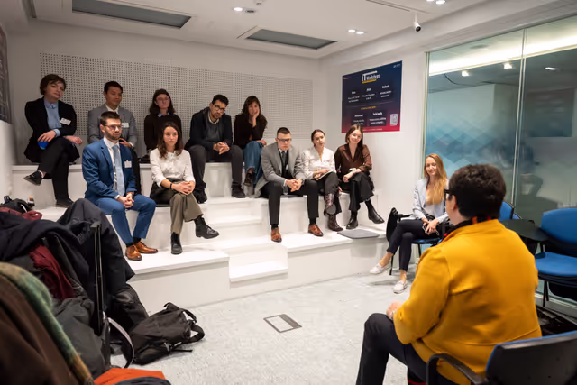 Photo 30: Sabine VERHEYEN meets with the  European Charlemagne Youth Prize