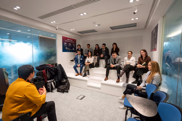 Photo 29: Sabine VERHEYEN meets with the  European Charlemagne Youth Prize