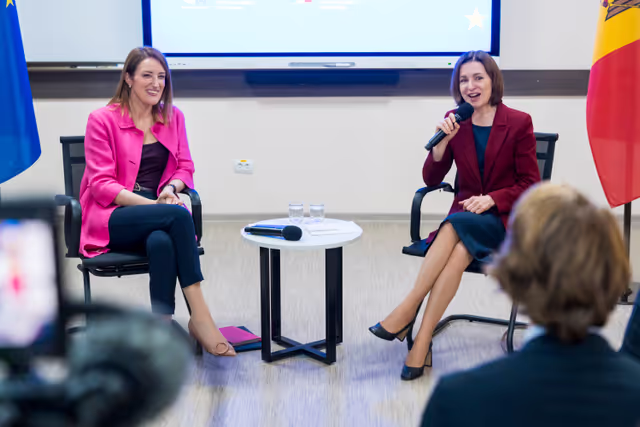 Official visit by Roberta METSOLA, EP President to Chisinau (Moldova) - Townhall Discussion with young people