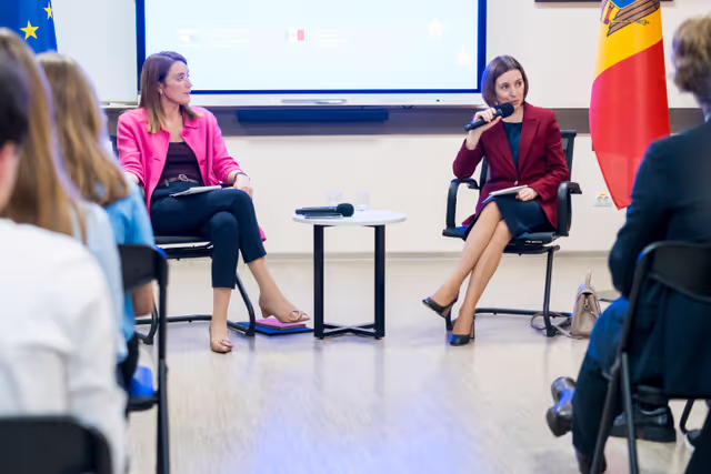 Official visit by Roberta METSOLA, EP President to Chisinau (Moldova) - Townhall Discussion with young people