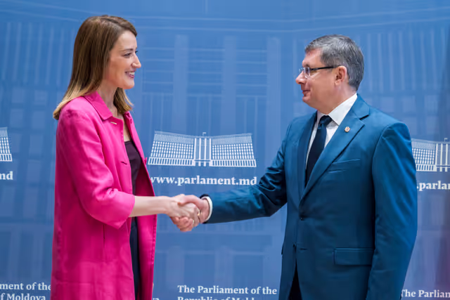 Official visit by Roberta METSOLA, EP President to Chisinau (Moldova) - Meeting with Igor GROSU, Speaker of the Moldovan Parliament and visit at the Parliament of the Republic of Moldova