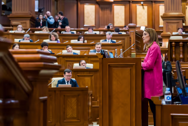 Official visit by Roberta METSOLA, EP President to Chisinau (Moldova) - Formal address by Roberta METSOLA, EP President, to the Parliament of the Republic of Moldova