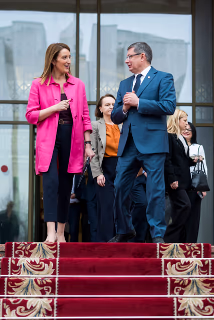 Official visit by Roberta METSOLA, EP President to Chisinau (Moldova) - Meeting with Igor GROSU, Speaker of the Moldovan Parliament and visit at the Parliament of the Republic of Moldova