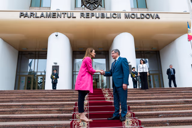 Official visit by Roberta METSOLA, EP President to Chisinau (Moldova) - Meeting with Igor GROSU, Speaker of the Moldovan Parliament and visit at the Parliament of the Republic of Moldova