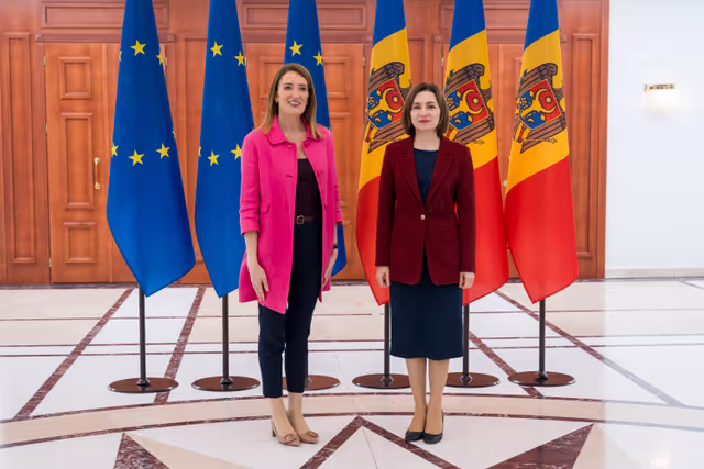 Φωτογραφία 4: Official visit by Roberta METSOLA, EP President to Chisinau (Moldova) - Meeting with Maia SANDU, President of Moldova