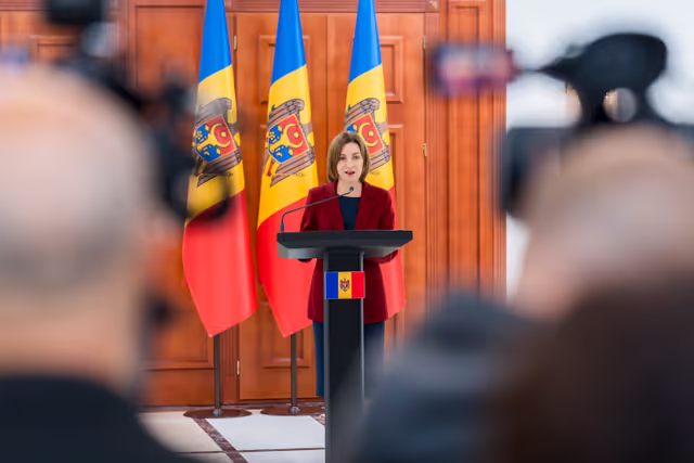Φωτογραφία 11: Official visit by Roberta METSOLA, EP President to Chisinau (Moldova) - Press conference by Roberta METSOLA, EP President and Maia SANDU, President of Moldova