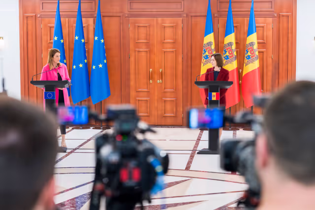 Official visit by Roberta METSOLA, EP President to Chisinau (Moldova) - Press conference by Roberta METSOLA, EP President and Maia SANDU, President of Moldova