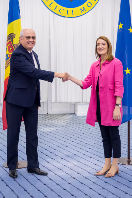 Official visit by Roberta METSOLA, EP President to Chisinau (Moldova) - Meeting with Alexandru MUNTEANU, Moldovan Prime Minister