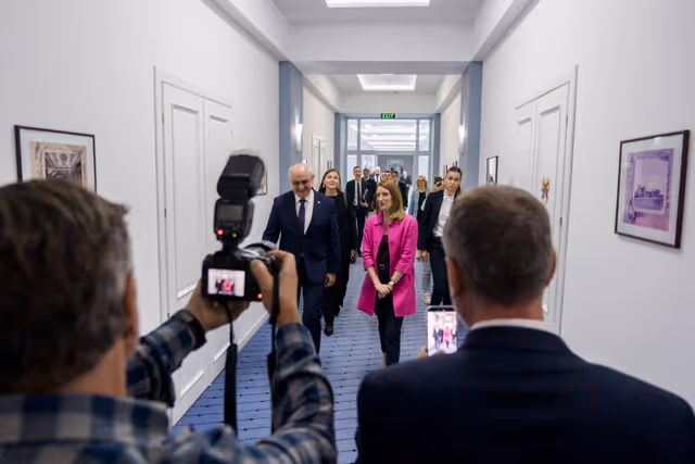 Foto 9: Official visit by Roberta METSOLA, EP President to Chisinau (Moldova) - Meeting with Alexandru MUNTEANU, Moldovan Prime Minister