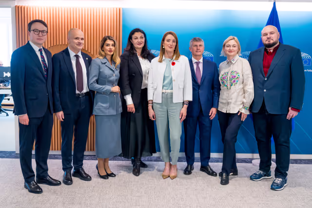 Roberta METSOLA, EP President meets with Ukrainian Delegation to the Ukraine-EU Parliamentary Association Committee (PAC)
