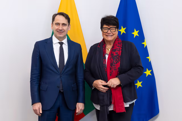 Sabine VERHEYEN meets with Sigitas MITKUS, Minister for Europe of the Republic of Lithuania